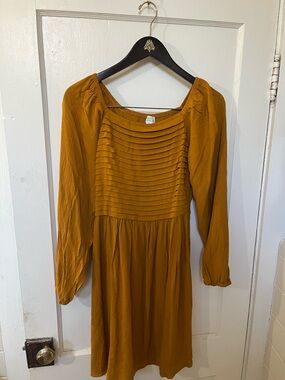 Market & Spruce Girls XL Mustard Long Sleeve Dress | NWT | Boho Style